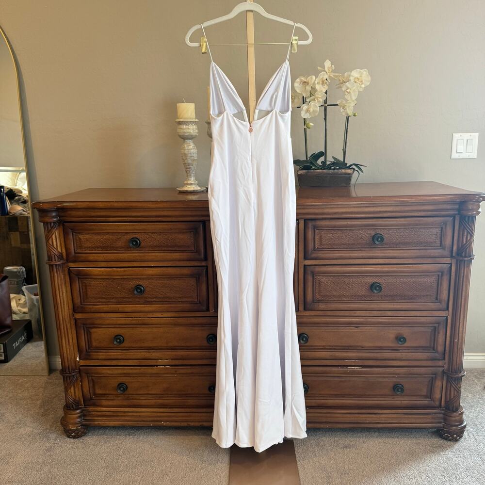 Nookie Sade Mesh Gown White Size Medium $319 Retail - Picture 3 of 9